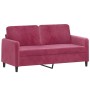 Zweiteilige Sofagarnitur aus rotem Samt von , Sofas - Ref: Foro24-3201978, Preis: 442,29 €, Rabatt: %