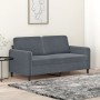 Dunkelgraues 2-Sitzer-Sofa aus Samt, 140 cm von , Sofas - Ref: Foro24-359443, Preis: 209,10 €, Rabatt: %