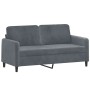 Sofá de 2 plazas de terciopelo gris oscuro 140 cm de , Sofás - Ref: Foro24-359443, Precio: 209,32 €, Descuento: %