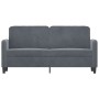 Dunkelgraues 2-Sitzer-Sofa aus Samt, 140 cm von , Sofas - Ref: Foro24-359443, Preis: 209,10 €, Rabatt: %