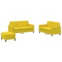 Yellow velvet 3-piece sofa set by , Sofas - Ref: Foro24-3201990, Price: 506,81 €, Discount: %