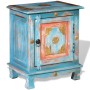 Mesita de noche de madera maciza de mango azul de vidaXL, Mesitas de noche - Ref: Foro24-243970, Precio: 123,94 €, Descuento: %