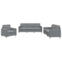 Sofagarnitur mit Kissen 3-teilig aus hellgrauem Stoff von , Sofas - Ref: Foro24-3202054, Preis: 688,14 €, Rabatt: %