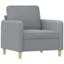 Sofagarnitur mit Kissen 3-teilig aus hellgrauem Stoff von , Sofas - Ref: Foro24-3202054, Preis: 688,14 €, Rabatt: %