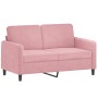 Zweiteilige Sofagarnitur aus rosafarbenem Samt mit Kissen von , Sofas - Ref: Foro24-3202037, Preis: 515,34 €, Rabatt: %