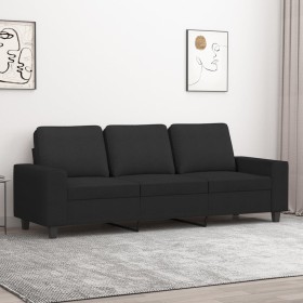 Sofá de 3 plazas de tela negro 180 cm de , Sofás - Ref: Foro24-359403, Precio: 317,99 €, Descuento: %