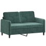 Dark green velvet 2-seater sofa 120 cm by , Sofas - Ref: Foro24-359434, Price: 232,59 €, Discount: %