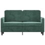 Dark green velvet 2-seater sofa 120 cm by , Sofas - Ref: Foro24-359434, Price: 232,59 €, Discount: %