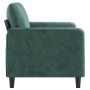 Dark green velvet 2-seater sofa 120 cm by , Sofas - Ref: Foro24-359434, Price: 232,59 €, Discount: %