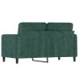 Dunkelgrünes 2-Sitzer-Sofa aus Samt, 120 cm von , Sofas - Ref: Foro24-359434, Preis: 234,27 €, Rabatt: %