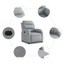 Light Gray Fabric Recliner by , Armchairs - Ref: Foro24-373462, Price: 232,31 €, Discount: %