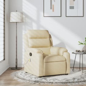 Cream Fabric Reclining Massage Chair by , Armchairs - Ref: Foro24-373483, Price: 240,99 €, Discount: %