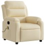 Sillón de masaje reclinable de tela crema de , Sillones - Ref: Foro24-373483, Precio: 251,92 €, Descuento: %