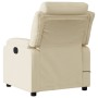 Sillón de masaje reclinable de tela crema de , Sillones - Ref: Foro24-373483, Precio: 251,92 €, Descuento: %