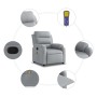 Light Gray Fabric Massage Recliner by , Armchairs - Ref: Foro24-373474, Price: 196,09 €, Discount: %