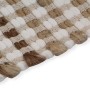 Handgewebte Badematte aus Jute und natürlichem und weißem Stoff von vidaXL, Teppiche und Badematten - Ref: Foro24-133219, Pre...