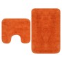 Orange 2-Piece Fabric Bath Mat Set by vidaXL, Rugs and bath mats - Ref: Foro24-133235, Price: 29,38 €, Discount: %