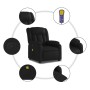 Black synthetic leather reclining massage chair by , Armchairs - Ref: Foro24-373567, Price: 205,07 €, Discount: %