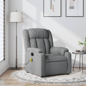 Sillón reclinable de masaje de tela gris claro de , Sillones - Ref: Foro24-373586, Precio: 251,99 €, Descuento: %