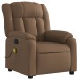 Brown Fabric Massage Recliner by , Armchairs - Ref: Foro24-373590, Price: 240,99 €, Discount: %