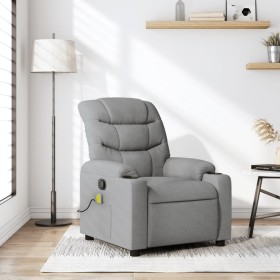 Sillón reclinable de masaje de tela gris claro de , Sillones - Ref: Foro24-374156, Precio: 243,71 €, Descuento: %