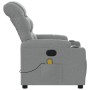 Sillón reclinable de masaje de tela gris claro de , Sillones - Ref: Foro24-374156, Precio: 243,71 €, Descuento: %