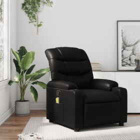 Sillón de masaje reclinable cuero sintético negro de , Sillones - Ref: Foro24-374140, Precio: 221,99 €, Descuento: %