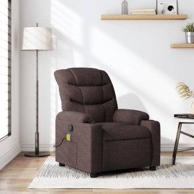 Dark Brown Fabric Reclining Massage Chair by , Armchairs - Ref: Foro24-374161, Price: 238,50 €, Discount: %