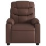 Sillón reclinable de cuero sintético marrón de , Sillones - Ref: Foro24-374135, Precio: 224,99 €, Descuento: %