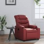 Sillón reclinable de cuero sintético rojo tinto de , Sillones - Ref: Foro24-374137, Precio: 243,39 €, Descuento: %