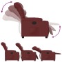 Sillón reclinable de cuero sintético rojo tinto de , Sillones - Ref: Foro24-374137, Precio: 243,39 €, Descuento: %