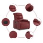 Sillón reclinable de cuero sintético rojo tinto de , Sillones - Ref: Foro24-374137, Precio: 243,39 €, Descuento: %