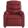 Sillón reclinable de cuero sintético rojo tinto de , Sillones - Ref: Foro24-374137, Precio: 243,39 €, Descuento: %