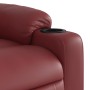 Sillón reclinable de cuero sintético rojo tinto de , Sillones - Ref: Foro24-374137, Precio: 243,39 €, Descuento: %