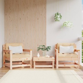 Garden armchairs 2 units solid pine wood by , Modular outdoor sofas - Ref: Foro24-825492, Price: 91,99 €, Discount: %