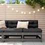 Central garden sofas 2 pcs solid gray pine wood by , Modular outdoor sofas - Ref: Foro24-825515, Price: 130,99 €, Discount: %