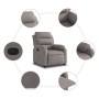 Taupe gray fabric electric recliner by , Armchairs - Ref: Foro24-3204964, Price: 255,62 €, Discount: %