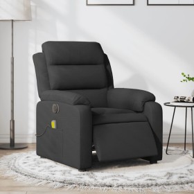 Sillón reclinable de masaje eléctrico tela negro de , Sillones - Ref: Foro24-3204970, Precio: 274,99 €, Descuento: %