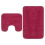 Conjunto de alfombrillas de baño de tela 2 piezas fucsia de vidaXL, Alfombras y esterillas de baño - Ref: Foro24-133234, Prec...