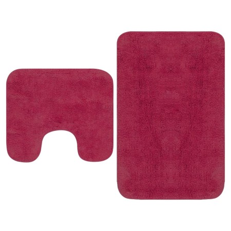 Conjunto de alfombrillas de baño de tela 2 piezas fucsia de vidaXL, Alfombras y esterillas de baño - Ref: Foro24-133234, Prec...