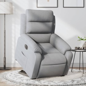 Sillón eléctrico reclinable elevable de tela gris claro de , Sillones - Ref: Foro24-3205004, Precio: 364,99 €, Descuento: %