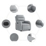 Sillón eléctrico reclinable elevable de tela gris claro de , Sillones - Ref: Foro24-3205004, Precio: 321,85 €, Descuento: %