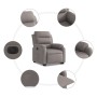 Sillón eléctrico reclinable elevable de tela gris taupe de , Sillones - Ref: Foro24-3205012, Precio: 316,08 €, Descuento: %