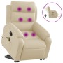 Electric reclining lift massage chair in cream fabric by , Armchairs - Ref: Foro24-3205025, Price: 331,99 €, Discount: %