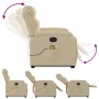 Electric reclining lift massage chair in cream fabric by , Armchairs - Ref: Foro24-3205025, Price: 331,99 €, Discount: %