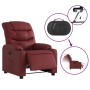 Sillón reclinable eléctrico de cuero sintético rojo tinto de , Sillones - Ref: Foro24-3206589, Precio: 277,78 €, Descuento: %