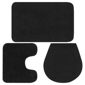 Anthracite 3-Piece Fabric Bath Mat Set by vidaXL, Rugs and bath mats - Ref: Foro24-133221, Price: 22,71 €, Discount: %