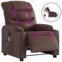 Brown synthetic leather electric reclining massage chair by , Armchairs - Ref: Foro24-3206594, Price: 269,77 €, Discount: %