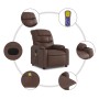 Brown synthetic leather electric reclining massage chair by , Armchairs - Ref: Foro24-3206594, Price: 269,77 €, Discount: %