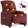 Electric reclining massage chair red synthetic leather by , Armchairs - Ref: Foro24-3206596, Price: 279,62 €, Discount: %